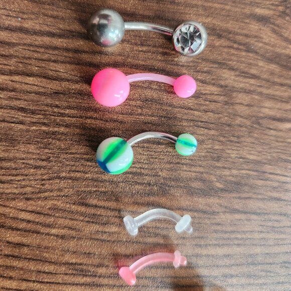 Navel Bellybutton Piercing Jewelry Lot - Picture 2 of 3